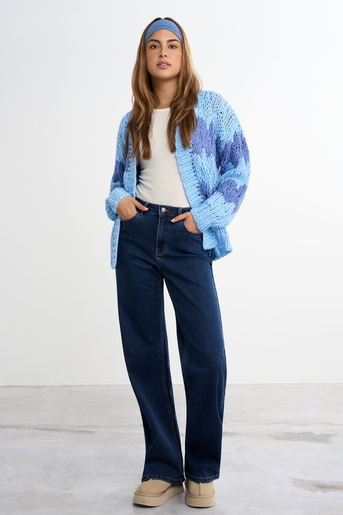 Cardigan en grosse maille