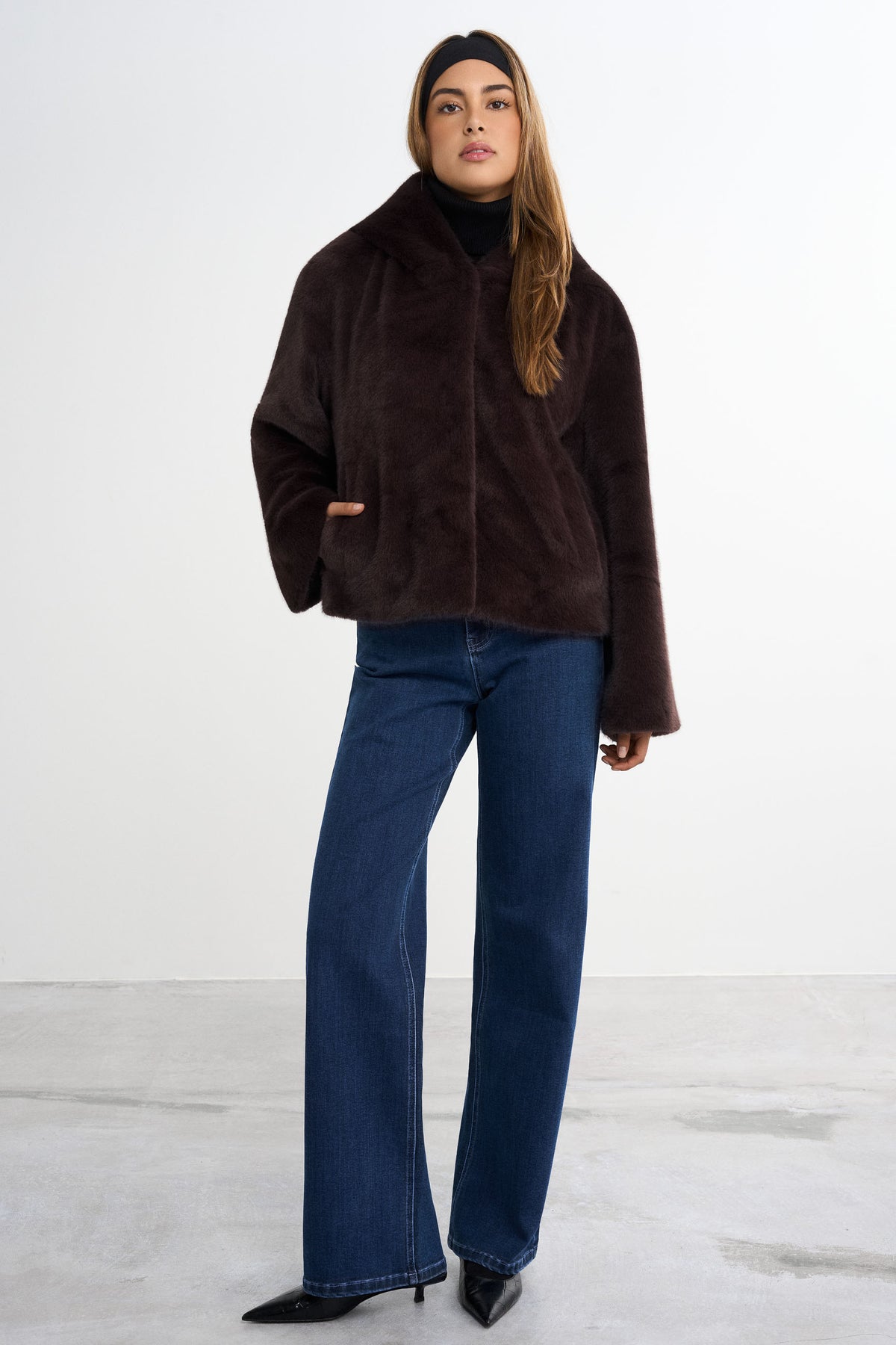 veste en fausse fourrure