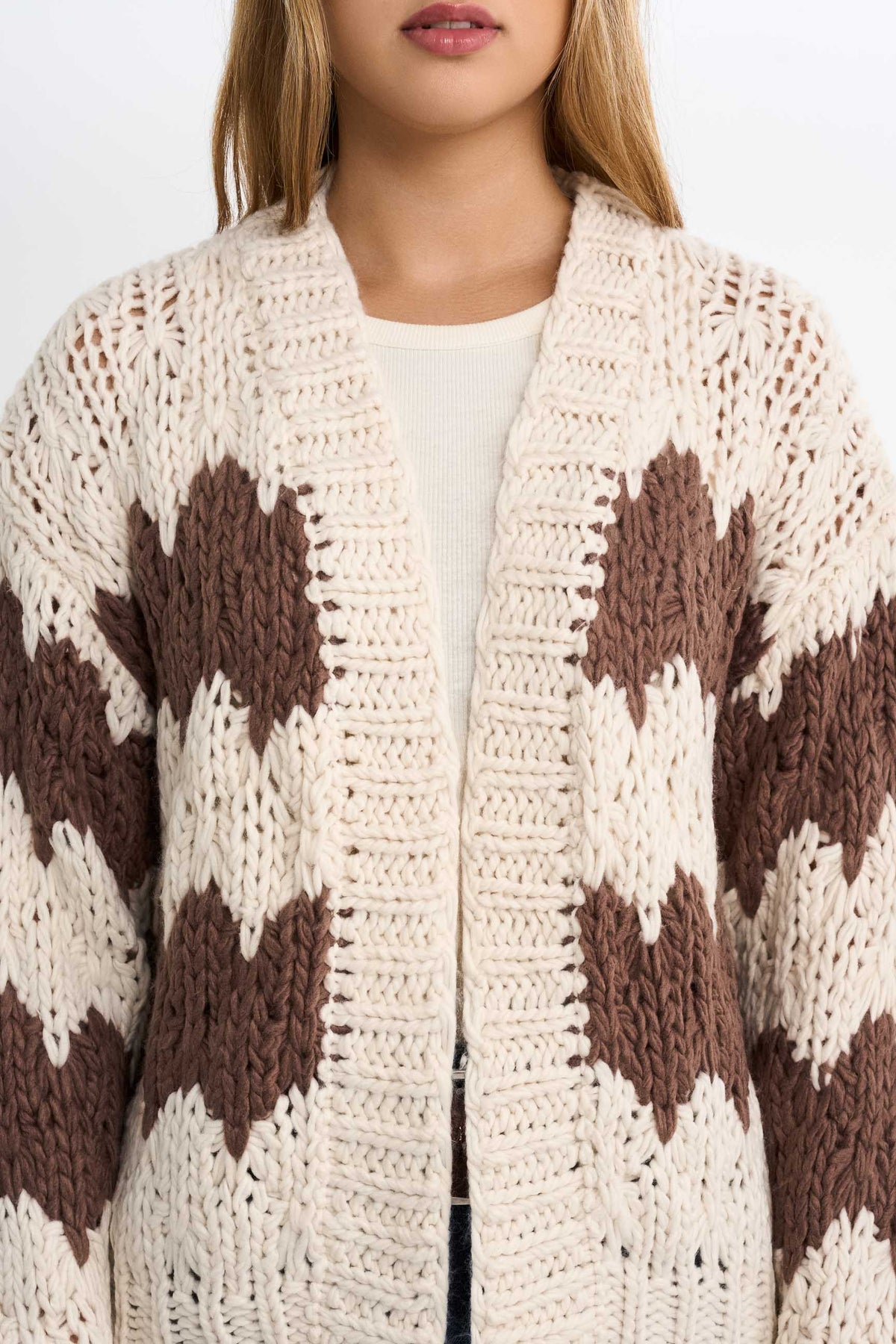 Cardigan en grosse maille