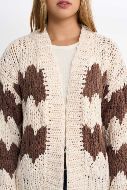 Cardigan en grosse maille