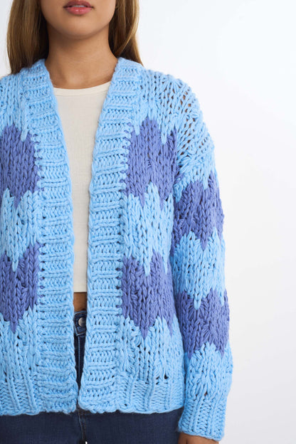 Cardigan en grosse maille