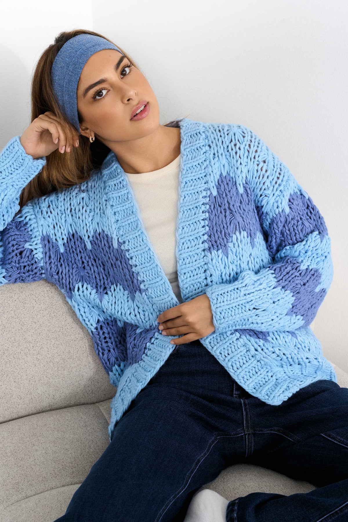 Cardigan en grosse maille