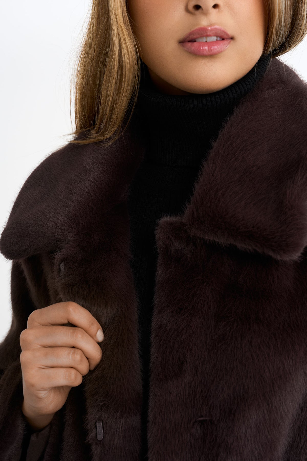 Courchevel, veste en fausse fourrure