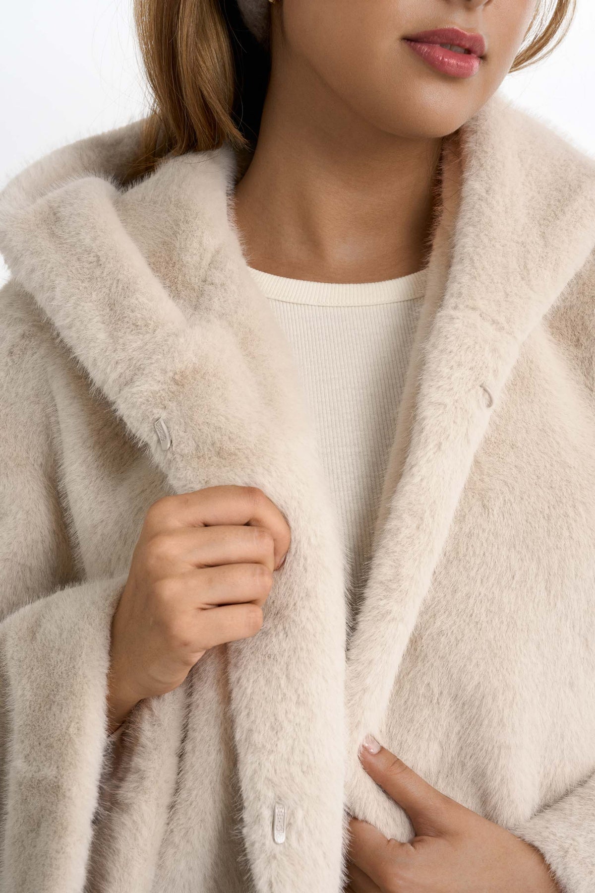 veste en fausse fourrure