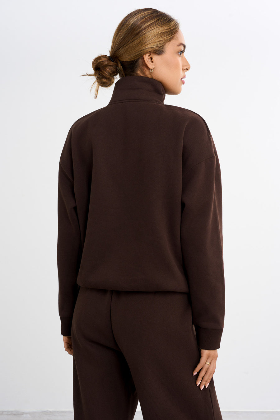 Half Zip Sweater · Brun