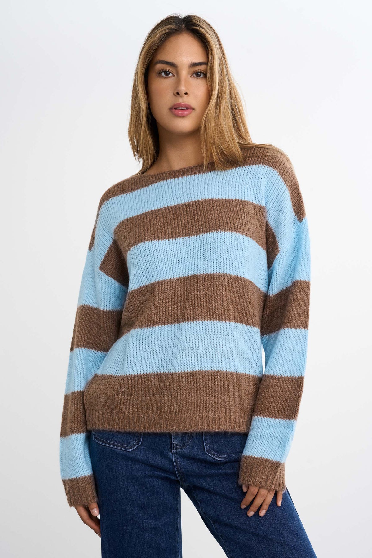 Pull rayé tricoté