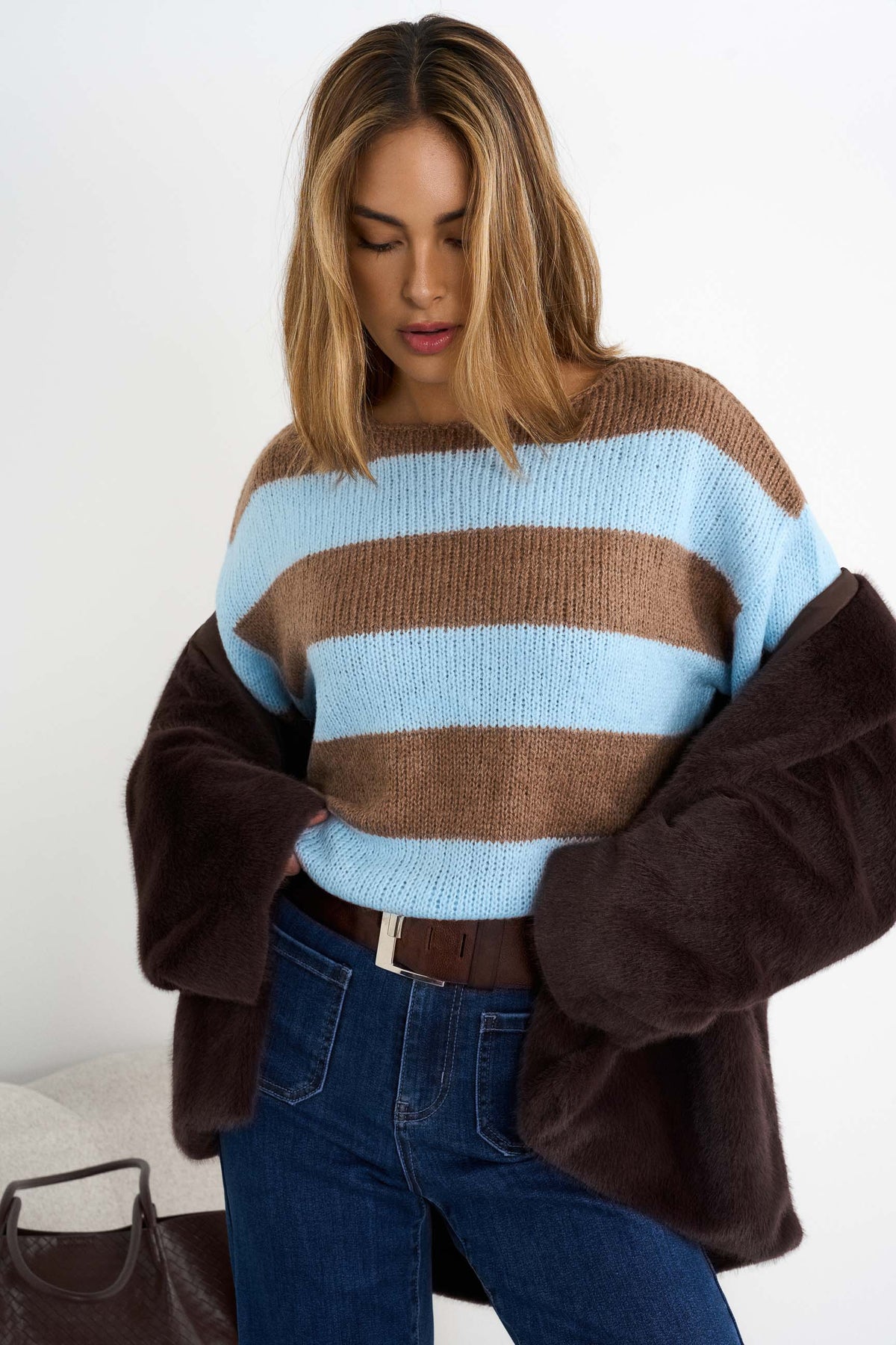 Pull rayé tricoté