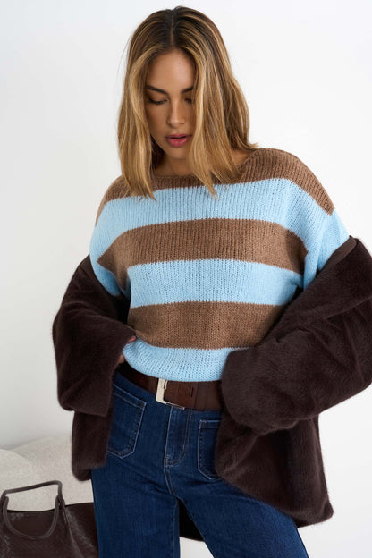Pull rayé tricoté