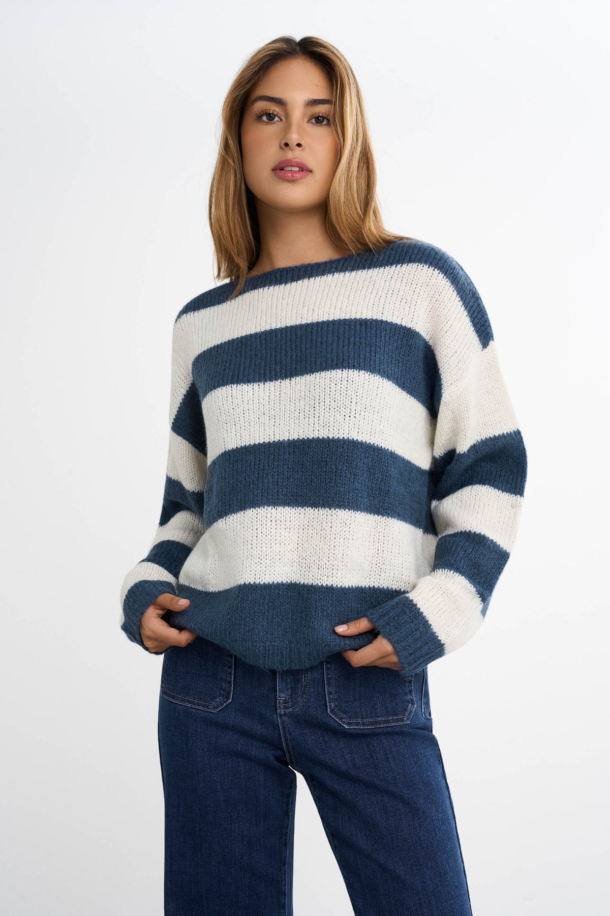 Pull rayé tricoté