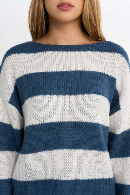 Pull rayé tricoté
