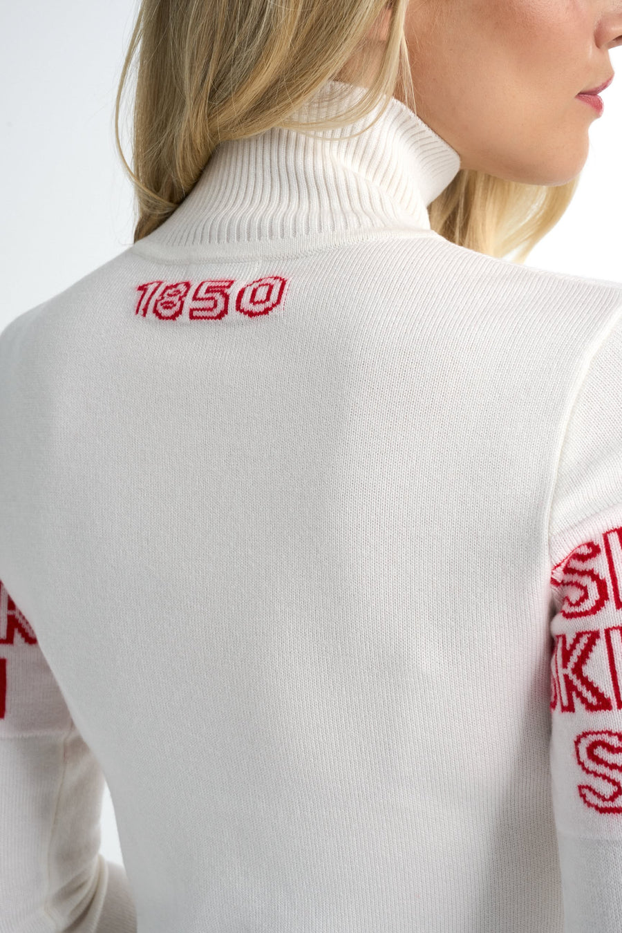 Courchevel Zip Sweater · White/Red
