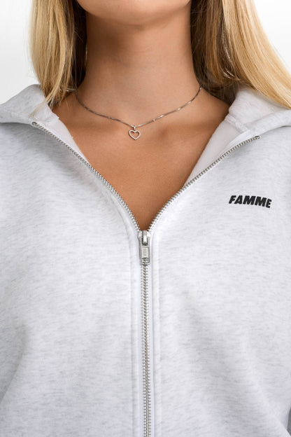 Sweat à capuche zippé essentiel