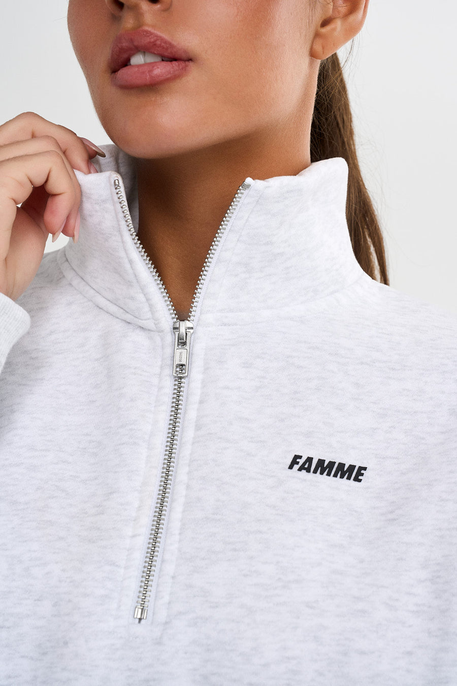 Half Zip Sweater · Grey