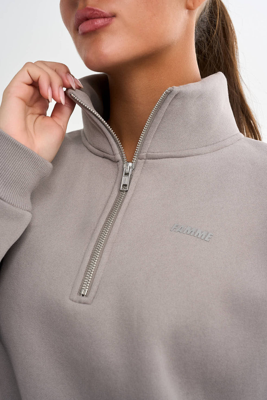Half Zip Sweater · Khaki